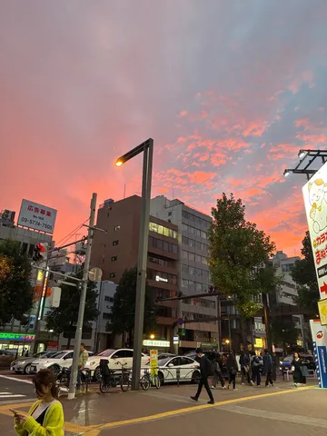 街が染まる夕暮れ