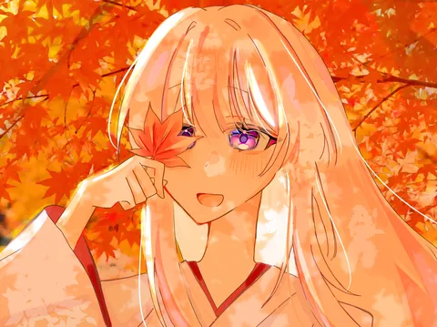 紅葉と眼差しの秋色ハーモニー