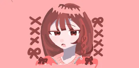 ピンクの静かな視線