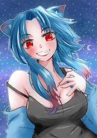 星空を背負う青い余韻