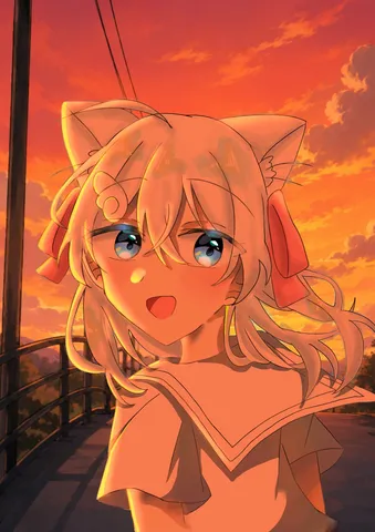 マジックアワーの猫耳スマイル