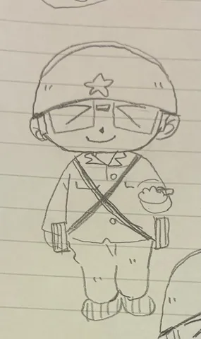 星付きヘルメットの元気な兵隊さん