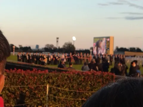 夕暮れ時のレース場