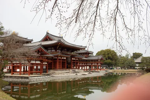 春待つ古刹の水鏡