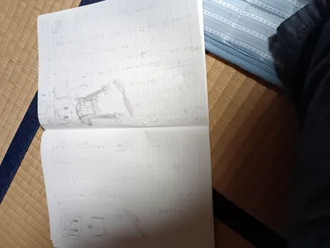ノートに浮かぶ二人の影