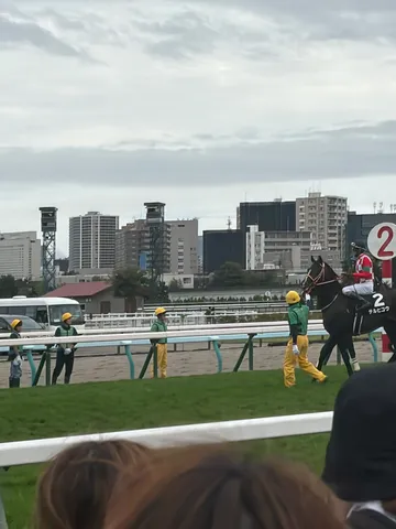 街と競馬場の風景混じる日