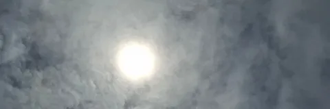 淡い光の、雲の帳