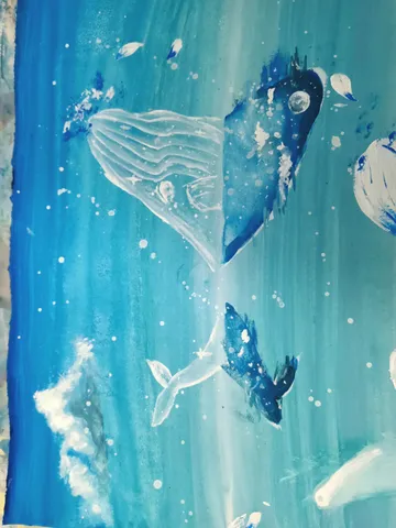 蒼い宇宙を泳ぐクジラ