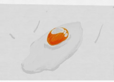 シンプルに描かれた卵