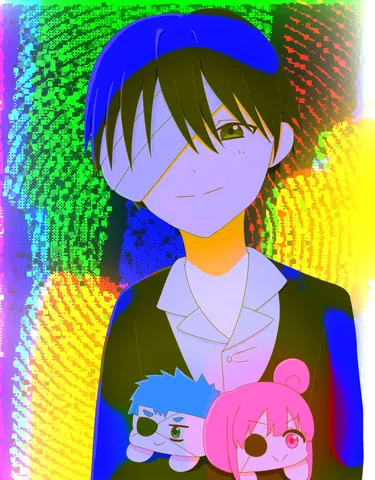 ピクセルアート風のクールな装い