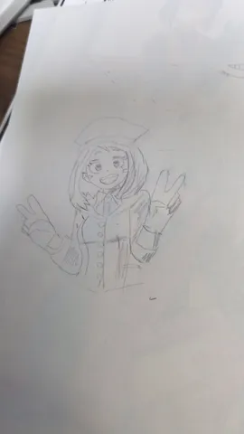 鉛筆で描いた微笑み