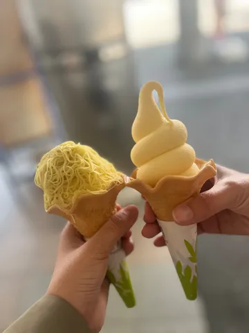 二つの個性光るコーンスイーツ