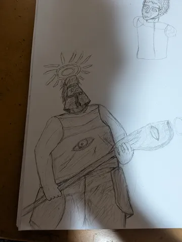 太陽の冠を被る巨人