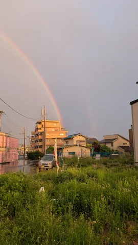 日常を彩る二重の虹