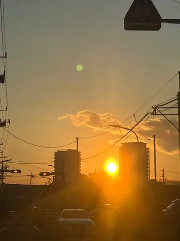 都会の蜃気楼、夕陽の魔法