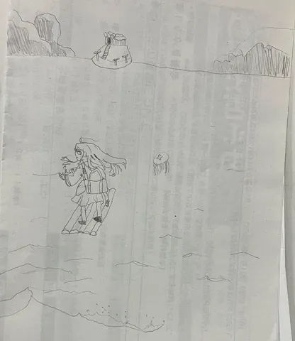 波間に浮かぶ影と風景