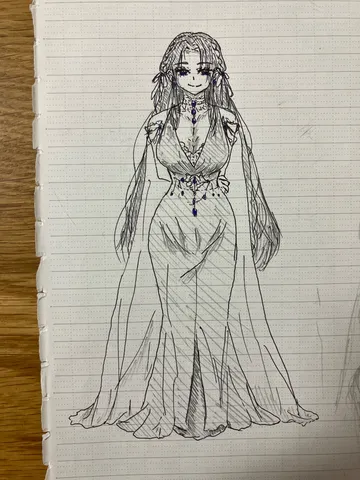 幻想的なドレスの貴婦人