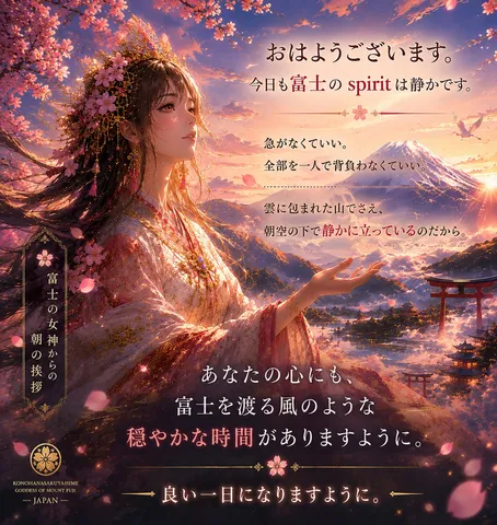 富士の女神から、穏やかな時を