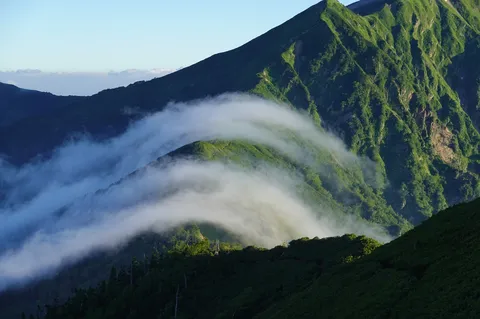 雲海が描く山の稜線