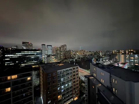夜景に溶け込む都会の灯り