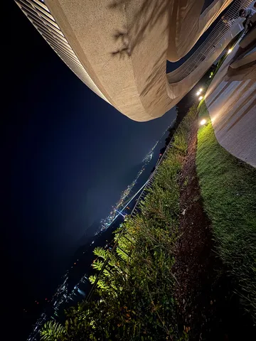 夜景を縁取る都会の光