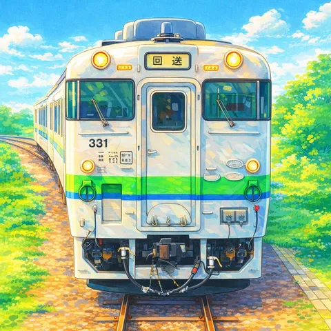 青空をゆく回送列車、331