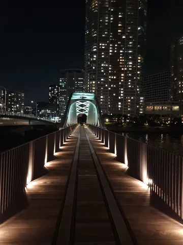 光のレールを渡る夜