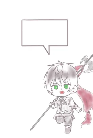 雄々しく進むちびキャラ
