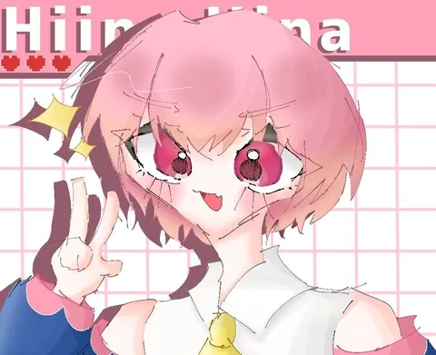 ピンクの髪の元気な少女