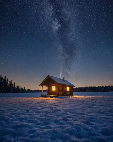 星降る夜の暖かな隠れ家