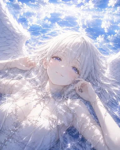 水面に浮かぶ天使の微笑み