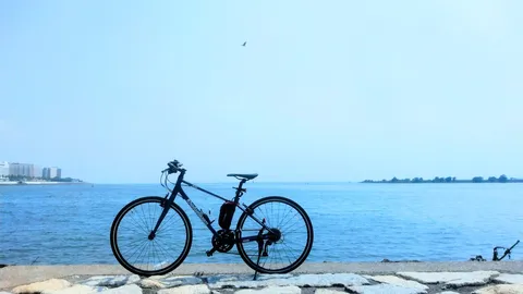 潮風と自転車、旅立ちの予感