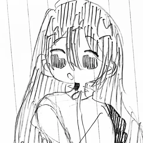 独特の線で描かれた瞳の表情