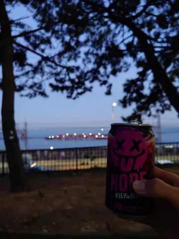 夕暮れ、橋と缶