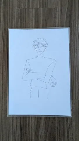 クールな瞳の人物スケッチ