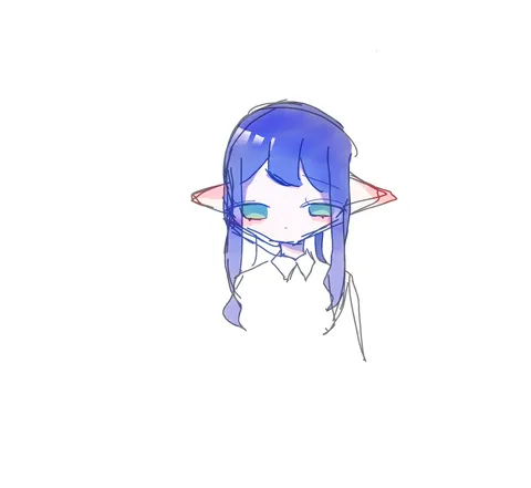 青い髪と大きな瞳の魅惑