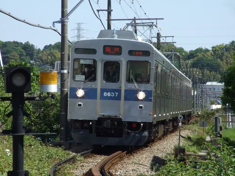 こどもの国線を行く臨時列車