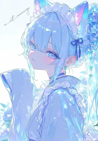 蒼い輝きをまとう魔法