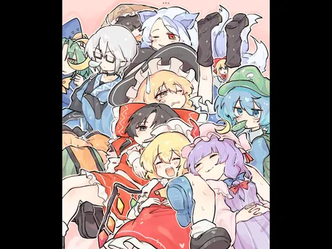 賑やかなキャラクターたちの集まり