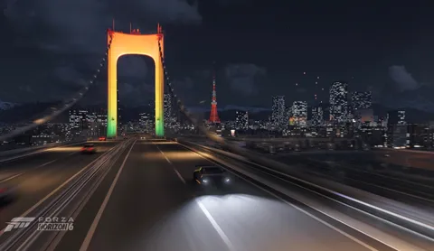 夜景とネオンのドライビング