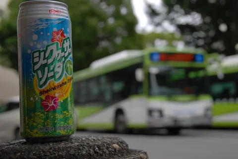 街歩きにソーダを