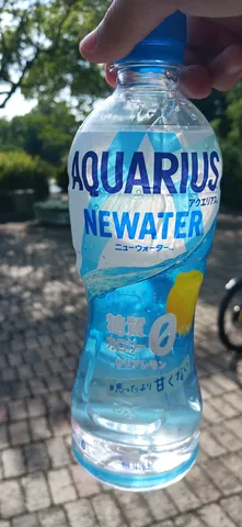 青い波と新水の瞬間