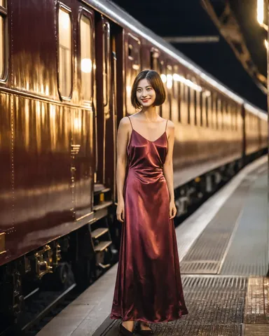 旅立ちの夜、列車とドレスの邂逅
