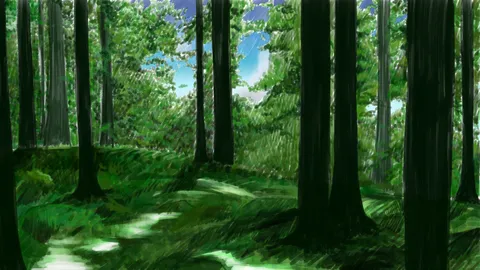 木漏れ日が導く森の小道