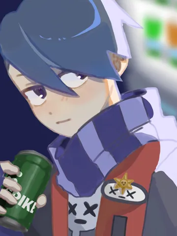 缶コーヒーとクールな視線