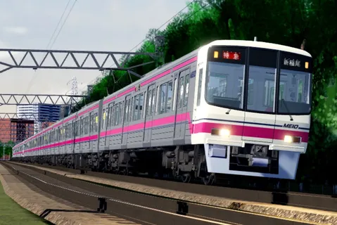 都会と自然の境界を駆ける列車