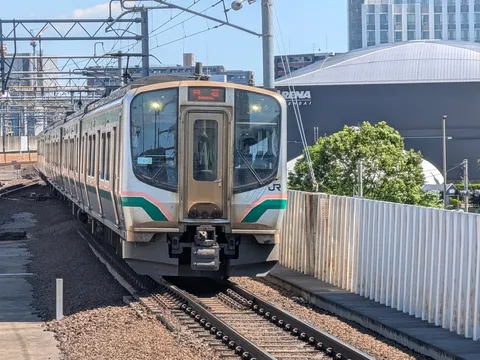 駅に到着、日常の一コマ