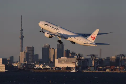 都を背に、大空へ向かう翼