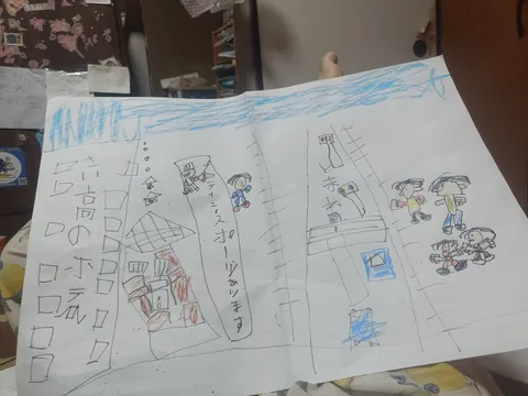 子供が描いた街の風景