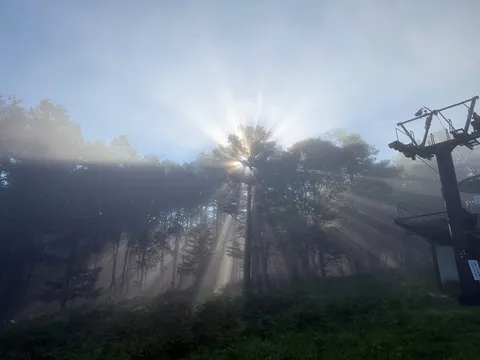 神秘的な光のカーテン